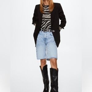 Mango Zebra Print Top